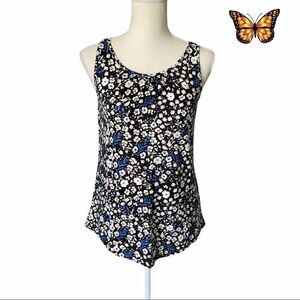 Ricki's Floral Sleeveless Gathered Neck Tank Size Extra Small